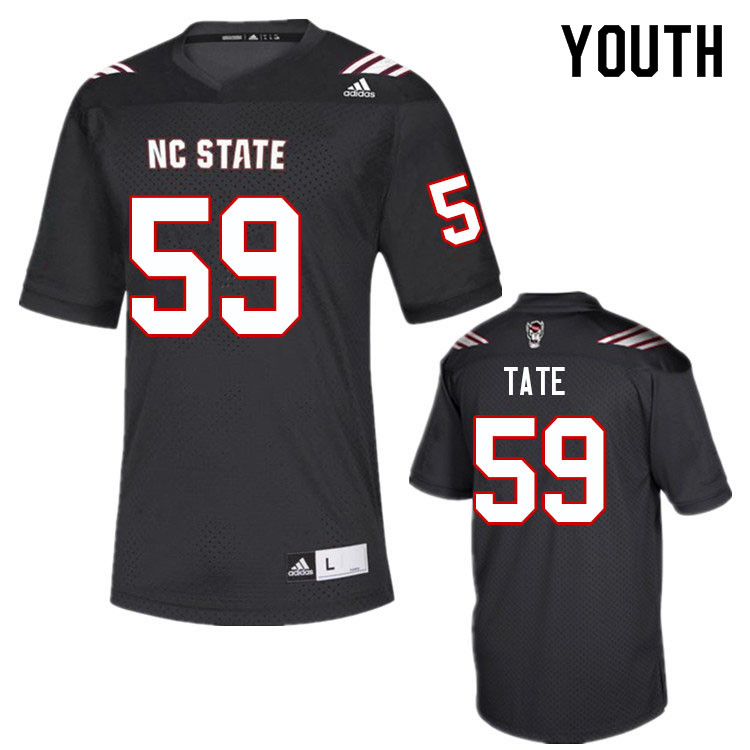 Youth #59 Jayden Tate NC State Wolfpack College Football Jerseys Sale-Black